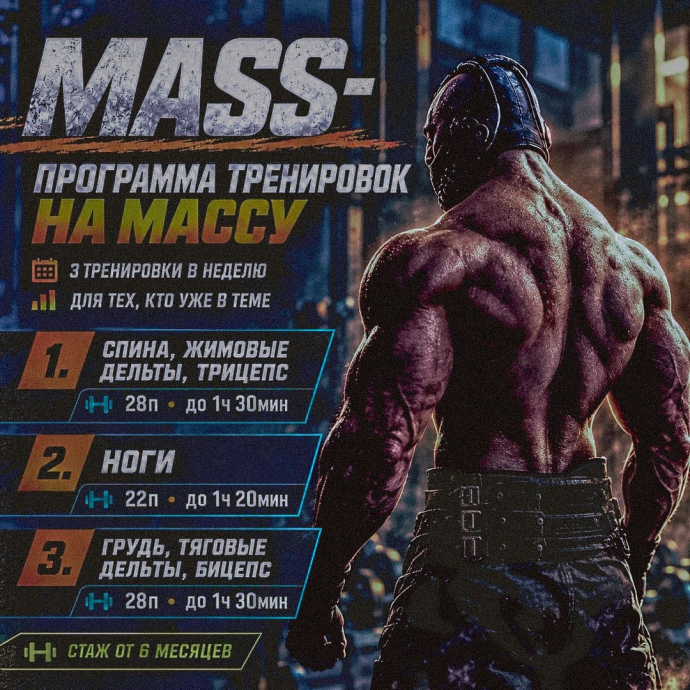MASS-3 программа тренировок на массу MASS-3 программа тренировок на массу