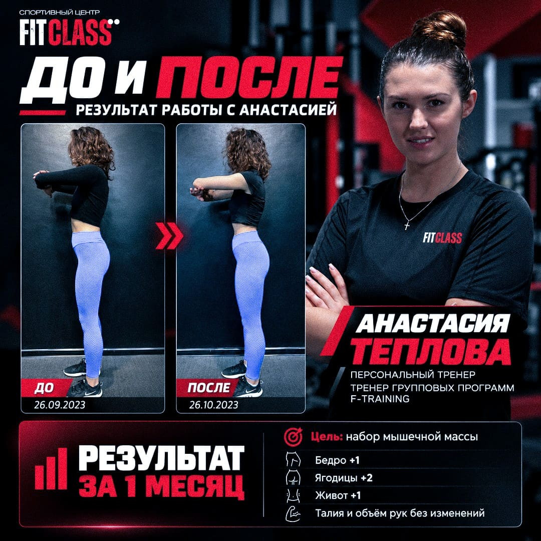 Результат за 1 месяц работы с Анастасией Результат за 1 месяц работы с Анастасией