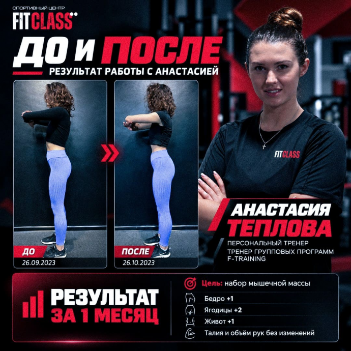 Результат за 1 месяц работы с Анастасией Результат за 1 месяц работы с Анастасией